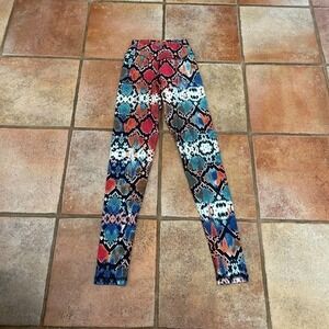 LIQUIDI SNAKE PRINT MULTI COLOR LEGGINGS